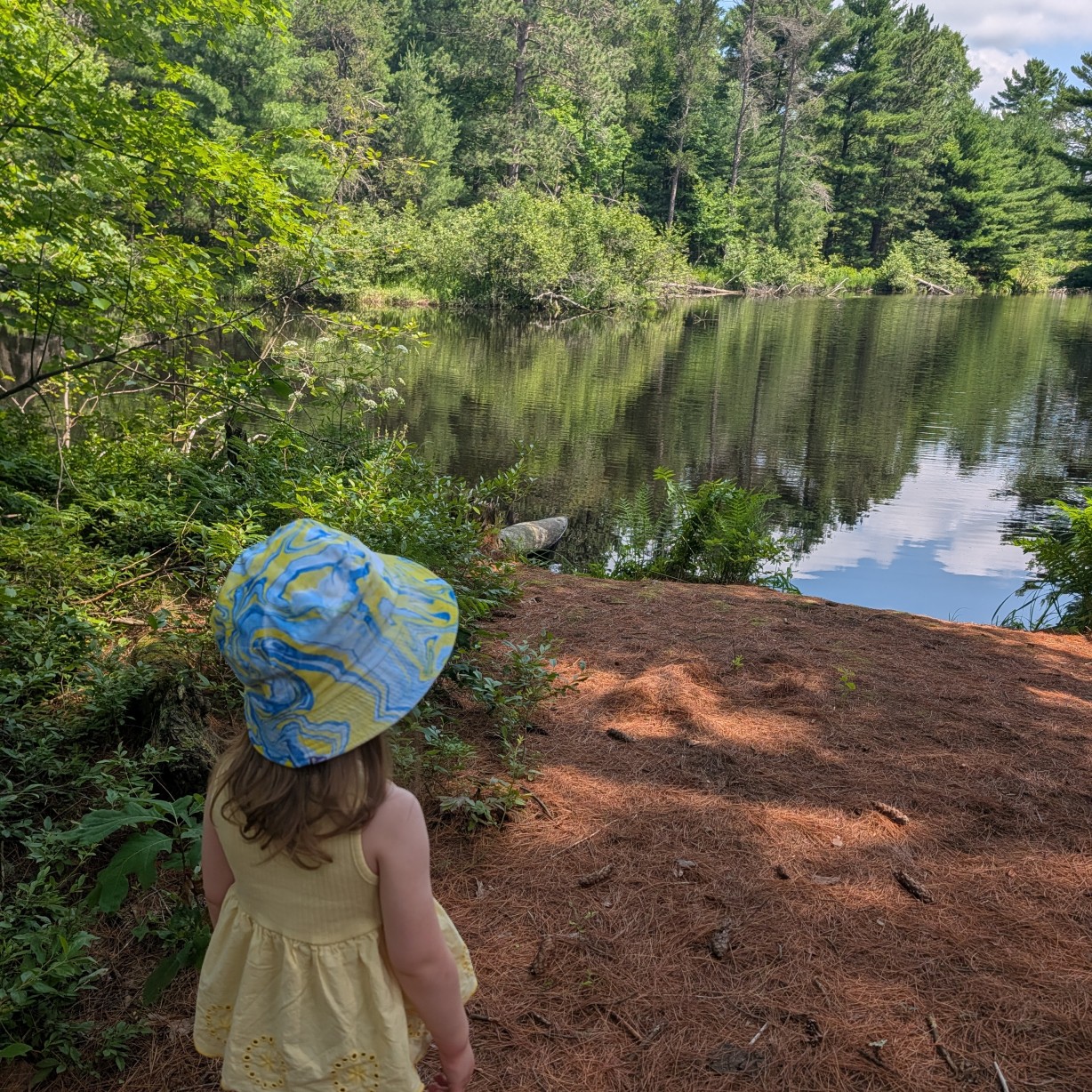 My oldest at a lake